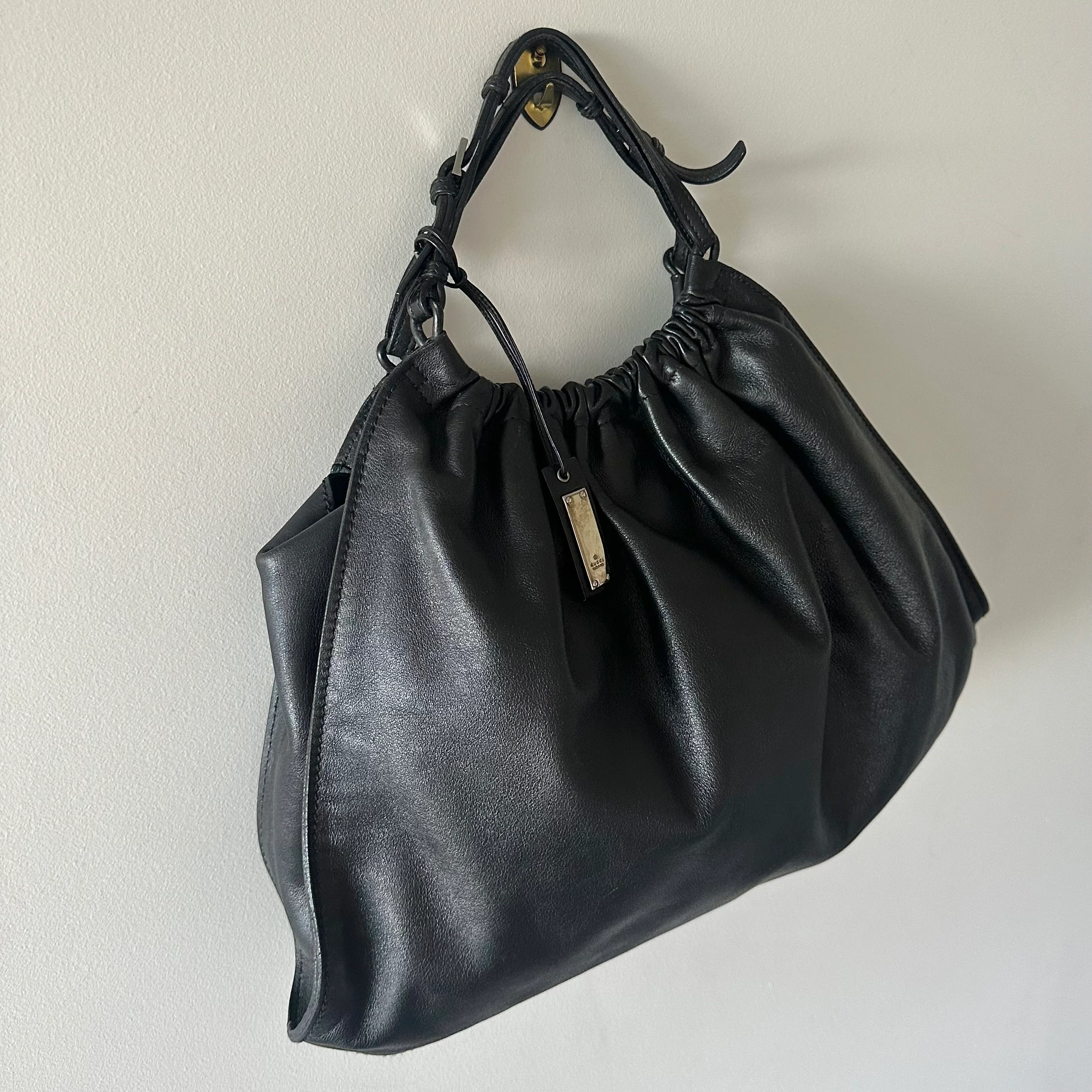 Gucci by Tom Ford Black Leather Bag - Image 3