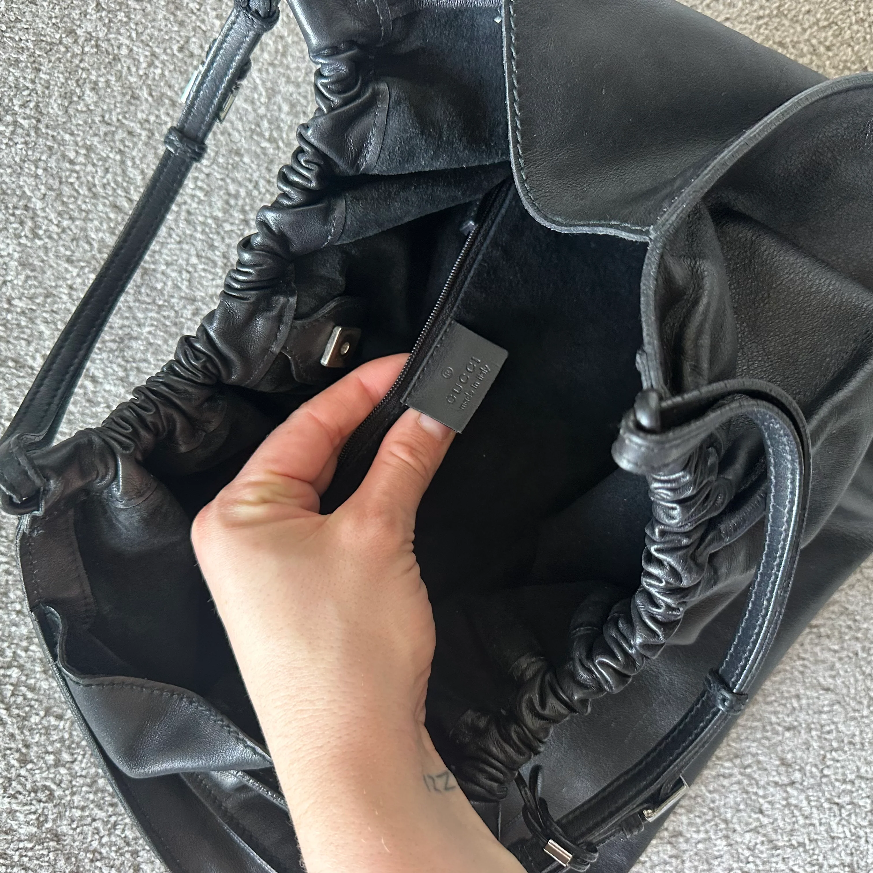 Gucci by Tom Ford Black Leather Bag - Image 4